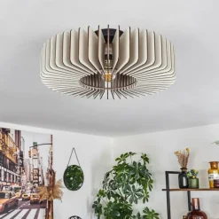 Plafonnier Konbongou Noir, 1 lumière