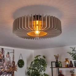 Plafonnier Konbongou Noir, 1 lumière