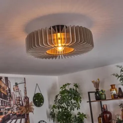 Plafonnier Konbongou Noir, 1 lumière