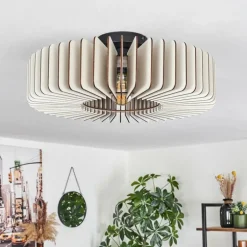 Plafonnier Konbongou Noir, 1 lumière