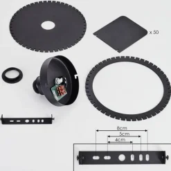 Plafonnier Konbongou Noir, 1 lumière