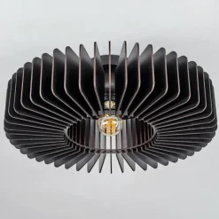 Plafonnier Konbongou Noir, 1 lumière