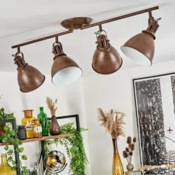 Plafonnier Koppom Rouille, 4 lumières
