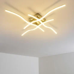 Plafonnier Kosola LED Nickel mat, 4 lumières