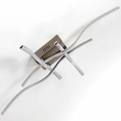 Plafonnier Kosola LED Nickel mat, 4 lumières