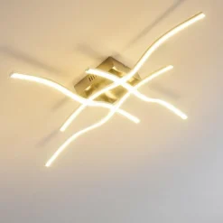 Plafonnier Kosola LED Nickel mat, 4 lumières