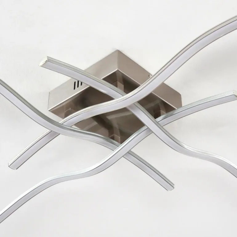 Plafonnier Kosola LED Nickel mat, 4 lumières