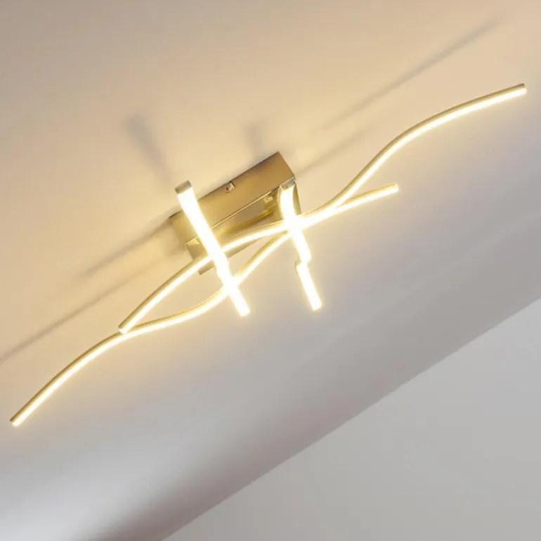 Plafonnier Kosola LED Nickel mat, 4 lumières