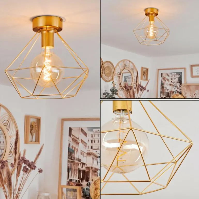 Plafonnier Koulamon Laiton, 1 lumière