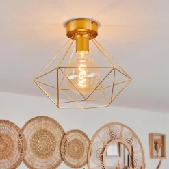 Plafonnier Koulamon Laiton, 1 lumière