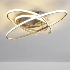 Plafonnier Krabi LED Nickel mat, 3 lumières, Télécommandes