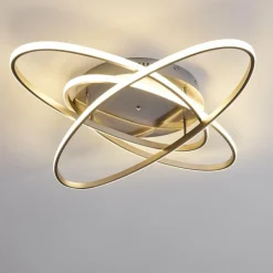 Plafonnier Krabi LED Nickel mat, 3 lumières, Télécommandes