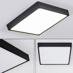 Plafonnier Kragos LED Noir, Blanc, 1 lumière