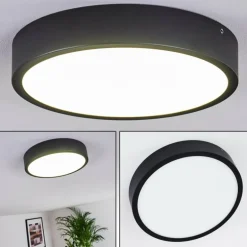 Plafonnier Kragos LED Noir, 1 lumière
