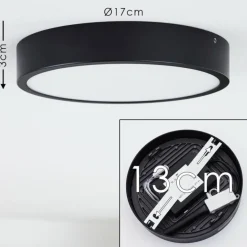 Plafonnier Kragos LED Noir, 1 lumière