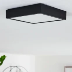 Plafonnier Kragos LED Noir, 1 lumière