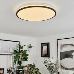 Plafonnier Kroch LED Blanc, 1 lumière, Télécommandes, Changeur de couleurs