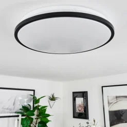 Plafonnier Kroch LED Blanc, 1 lumière, Télécommandes, Changeur de couleurs