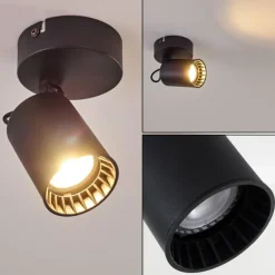 Plafonnier Kullaberg Noir, 1 lumière