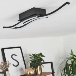 Plafonnier Kumahu LED Noir, 1 lumière