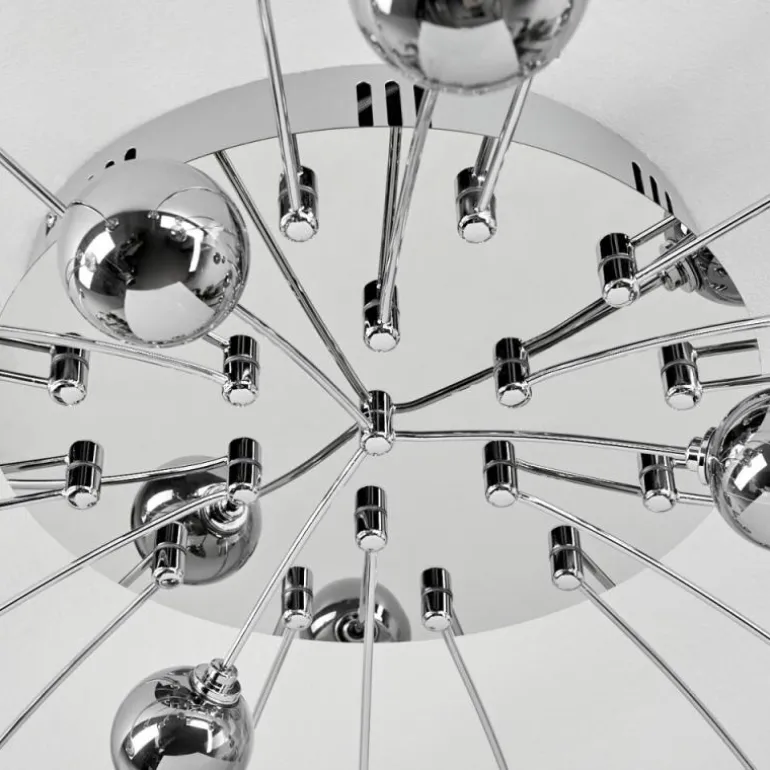 Plafonnier Lacosse LED Chrome, 21 lumières