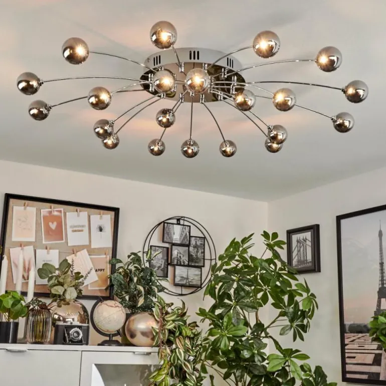 Plafonnier Lacosse LED Chrome, 21 lumières