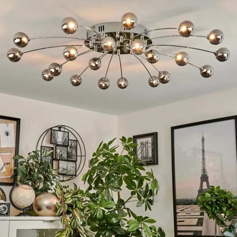 Plafonnier Lacosse LED Chrome, 21 lumières