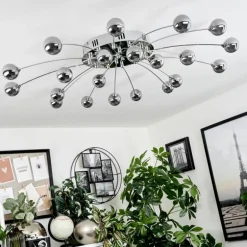 Plafonnier Lacosse LED Chrome, 21 lumières