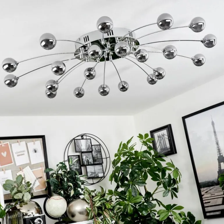 Plafonnier Lacosse LED Chrome, 21 lumières