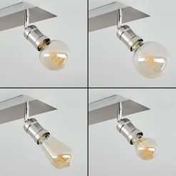 Plafonnier Lagunita Chrome, Nickel mat, 4 lumières