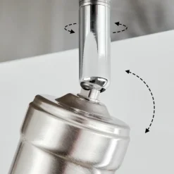 Plafonnier Lagunita Chrome, Nickel mat, 4 lumières