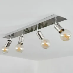 Plafonnier Lagunita Chrome, Nickel mat, 4 lumières