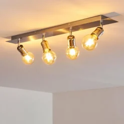 Plafonnier Lagunita Nickel mat, 4 lumières