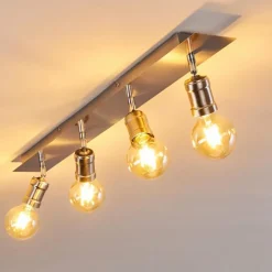 Plafonnier Lagunita Nickel mat, 4 lumières