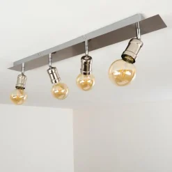 Plafonnier Lagunita Nickel mat, 4 lumières