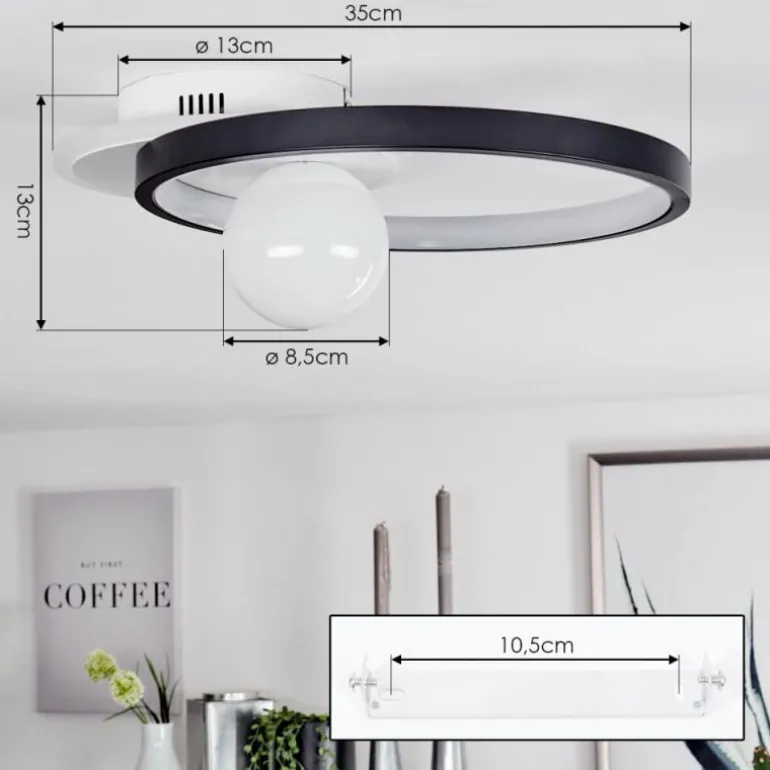 Plafonnier Lahela LED Blanc, 1 lumière