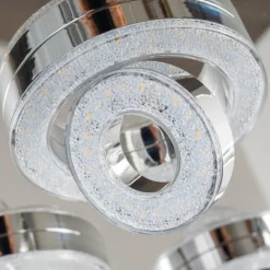 Plafonnier Lakeshore LED Chrome, 8 lumières