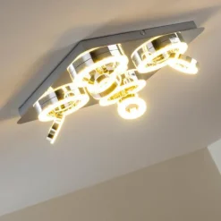 Plafonnier Lakeshore LED Chrome, 8 lumières