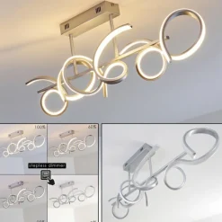 Plafonnier Lavaca LED Argenté, 1 lumière