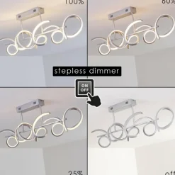 Plafonnier Lavaca LED Argenté, 1 lumière