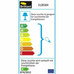 Plafonnier LED Brilliant Leuchten Chrome, Blanc, 4 lumières