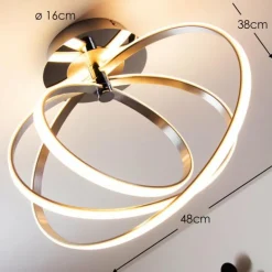 Plafonnier LED Trio Corland Chrome, 1 lumière