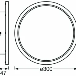 Plafonnier LEDVANCE Bathroom Argenté, 1 lumière