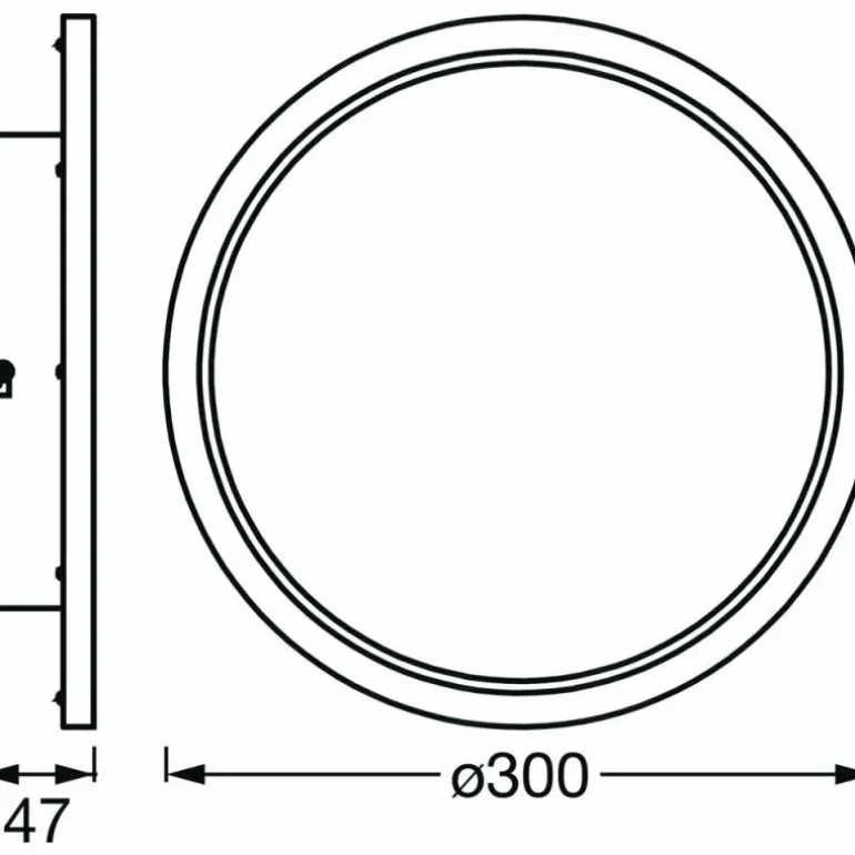Plafonnier LEDVANCE Bathroom Argenté, 1 lumière