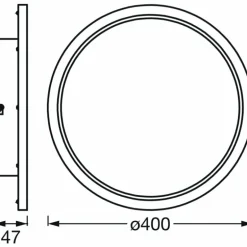 Plafonnier LEDVANCE Bathroom Blanc, 1 lumière