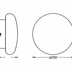 Plafonnier LEDVANCE Bathroom Blanc, 1 lumière