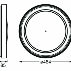 Plafonnier LEDVANCE Decorative Noir, 1 lumière