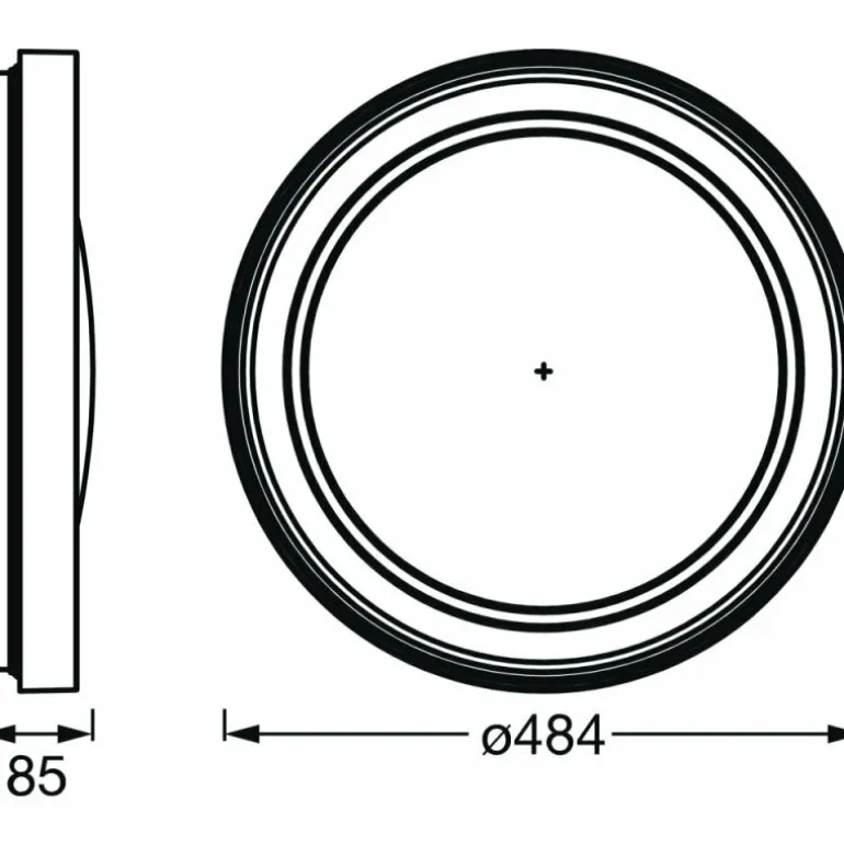 Plafonnier LEDVANCE Decorative Noir, 1 lumière