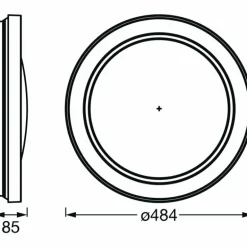 Plafonnier LEDVANCE Decorative Noir, 1 lumière
