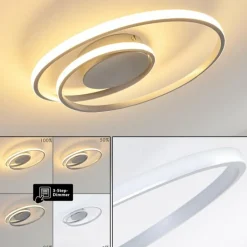 Plafonnier Leksund LED Argenté, 1 lumière